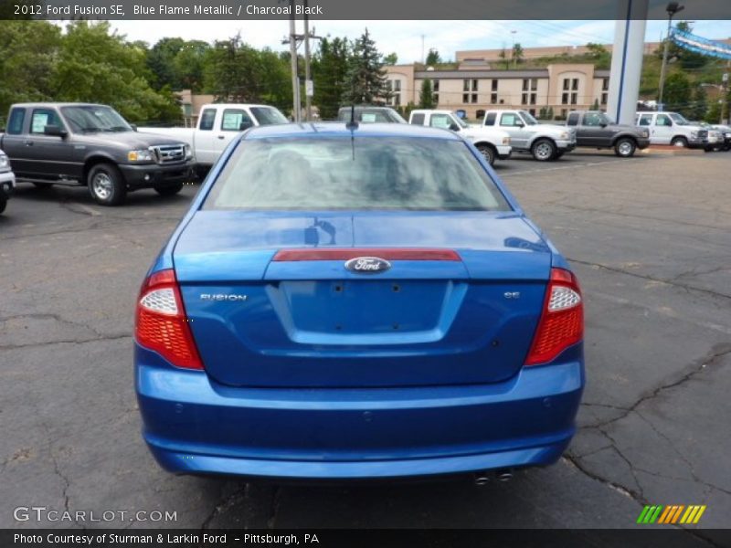 Blue Flame Metallic / Charcoal Black 2012 Ford Fusion SE
