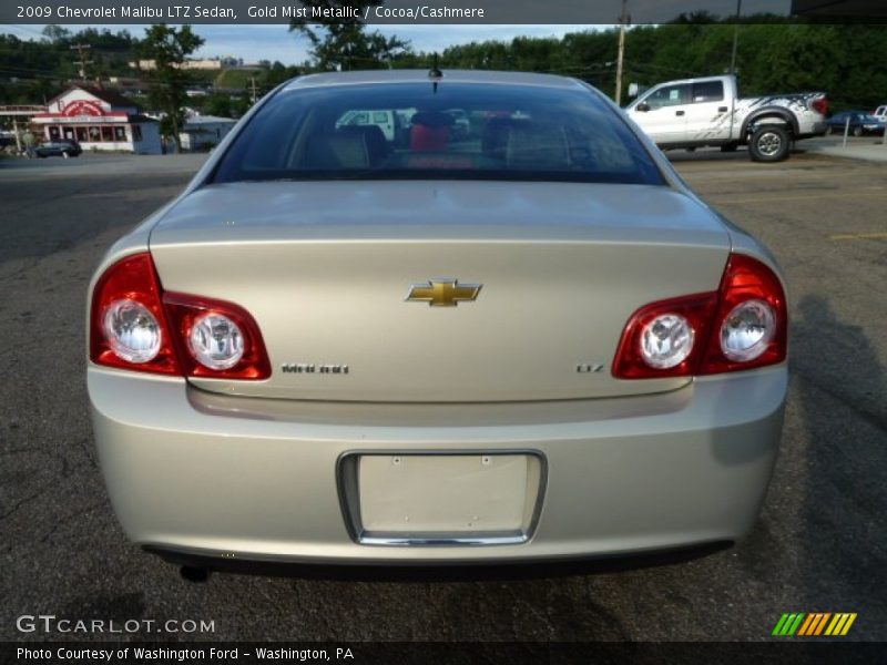 Gold Mist Metallic / Cocoa/Cashmere 2009 Chevrolet Malibu LTZ Sedan