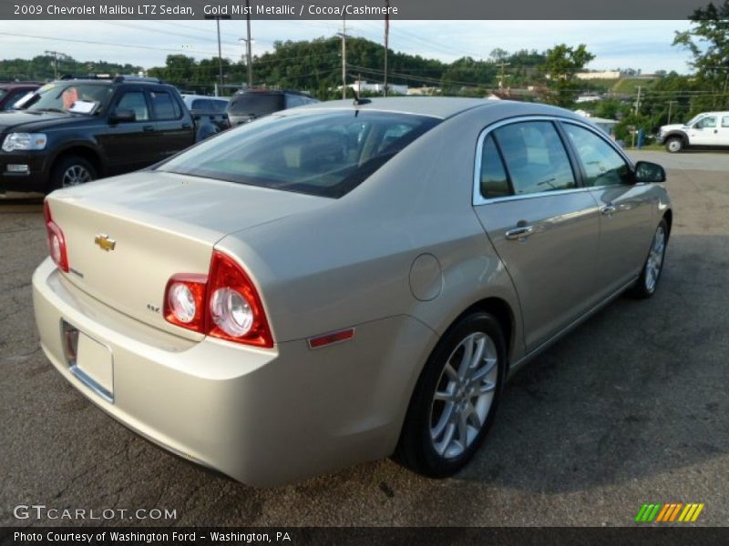 Gold Mist Metallic / Cocoa/Cashmere 2009 Chevrolet Malibu LTZ Sedan