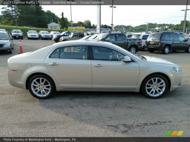 Gold Mist Metallic / Cocoa/Cashmere 2009 Chevrolet Malibu LTZ Sedan