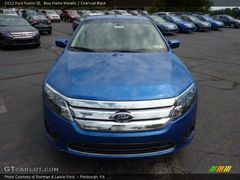 Blue Flame Metallic / Charcoal Black 2012 Ford Fusion SE