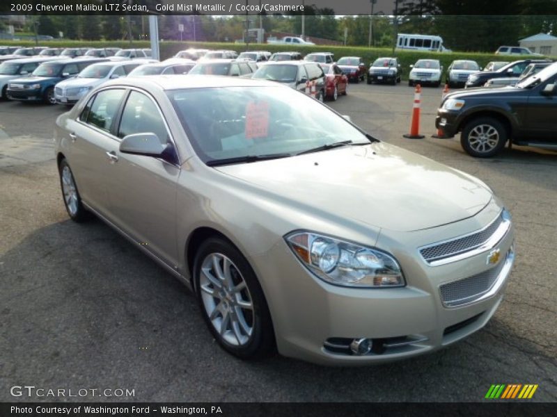 Gold Mist Metallic / Cocoa/Cashmere 2009 Chevrolet Malibu LTZ Sedan