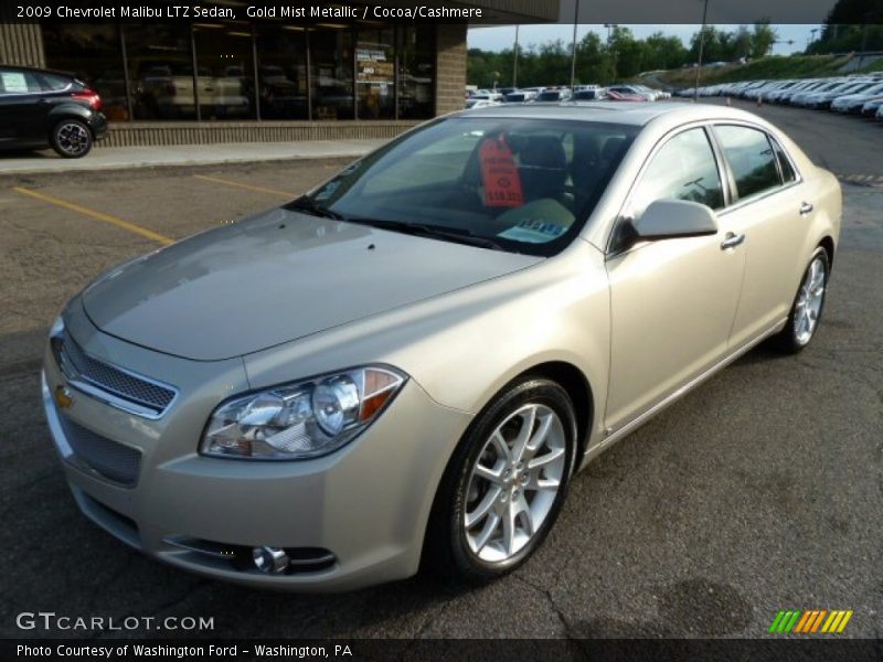 Gold Mist Metallic / Cocoa/Cashmere 2009 Chevrolet Malibu LTZ Sedan