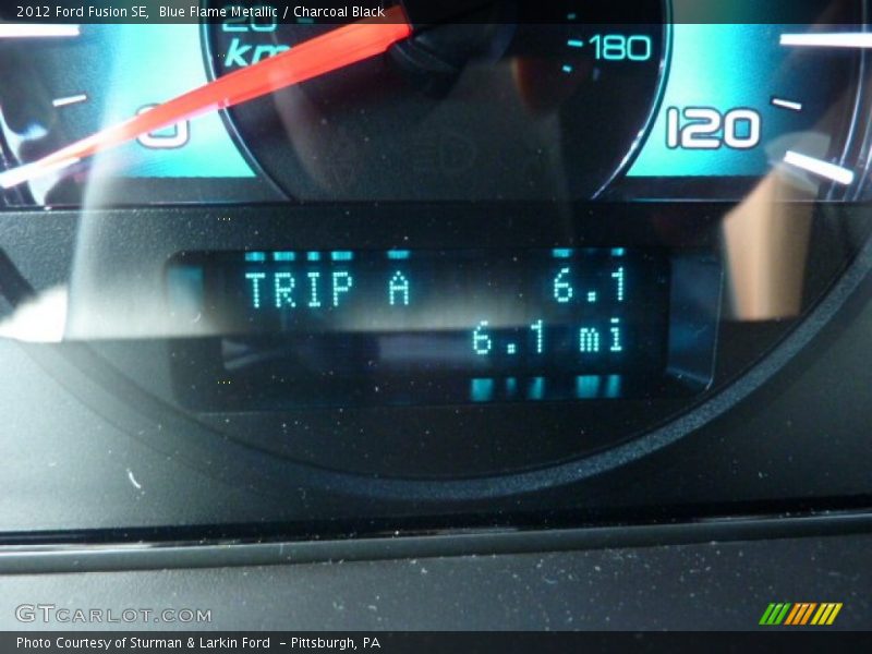 Blue Flame Metallic / Charcoal Black 2012 Ford Fusion SE