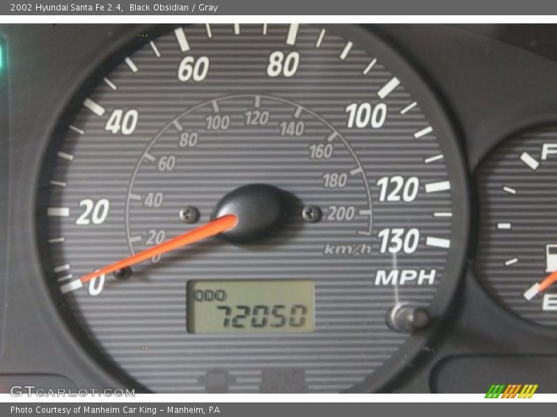 Black Obsidian / Gray 2002 Hyundai Santa Fe 2.4