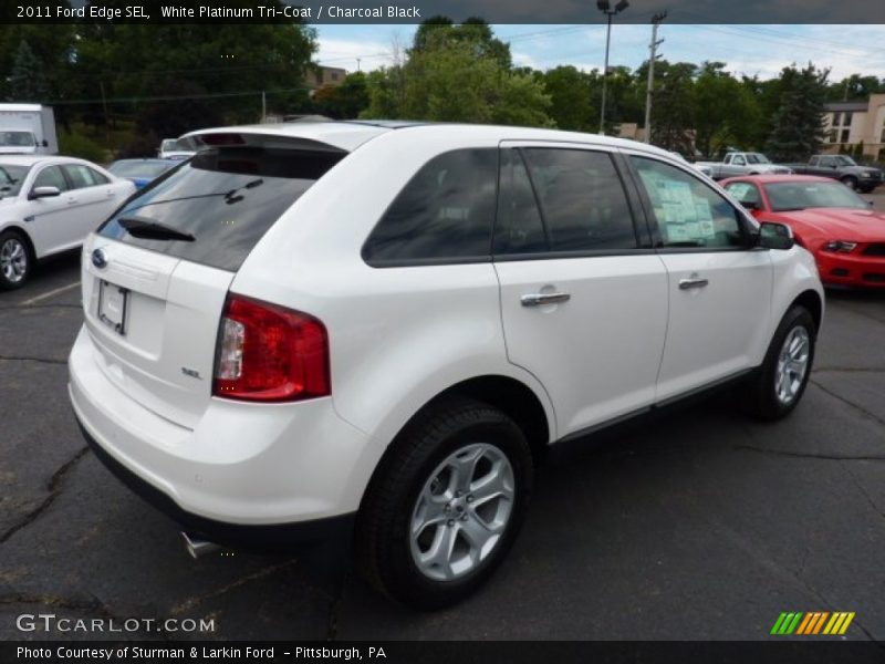 White Platinum Tri-Coat / Charcoal Black 2011 Ford Edge SEL