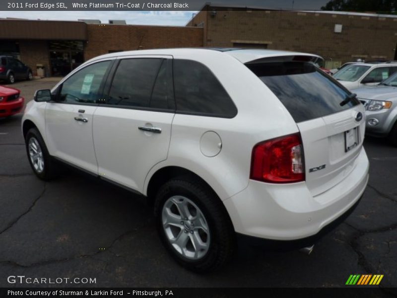 White Platinum Tri-Coat / Charcoal Black 2011 Ford Edge SEL