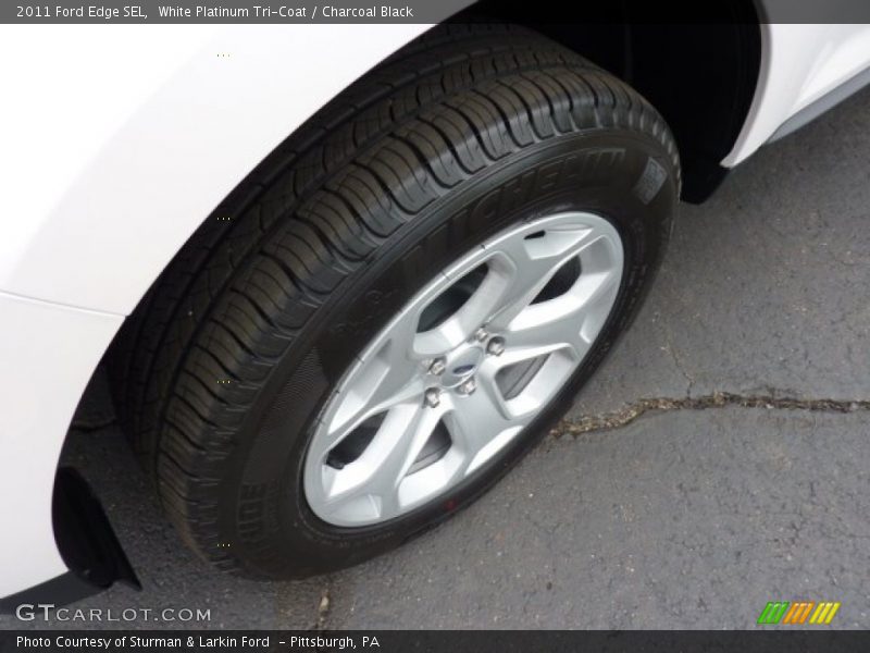 White Platinum Tri-Coat / Charcoal Black 2011 Ford Edge SEL
