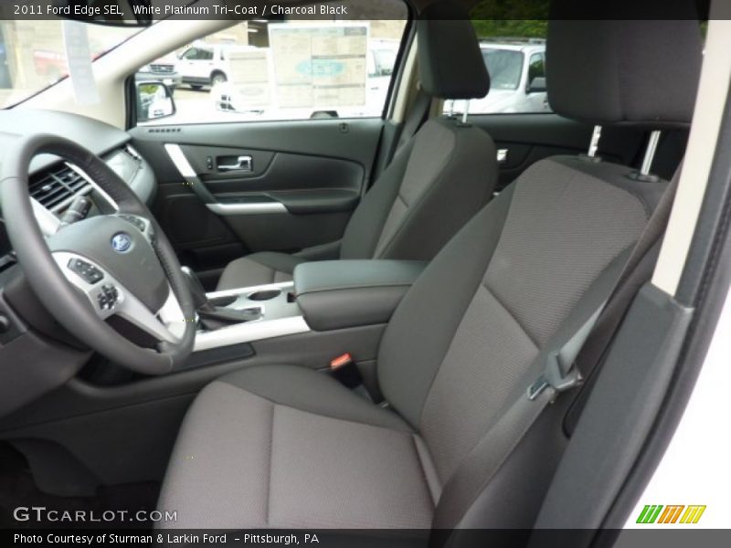 White Platinum Tri-Coat / Charcoal Black 2011 Ford Edge SEL