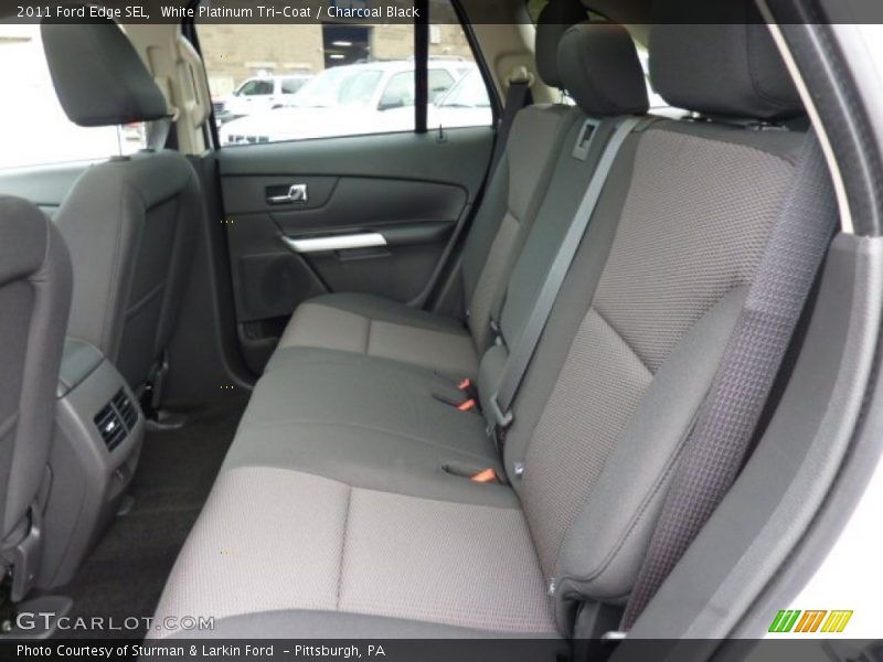 White Platinum Tri-Coat / Charcoal Black 2011 Ford Edge SEL
