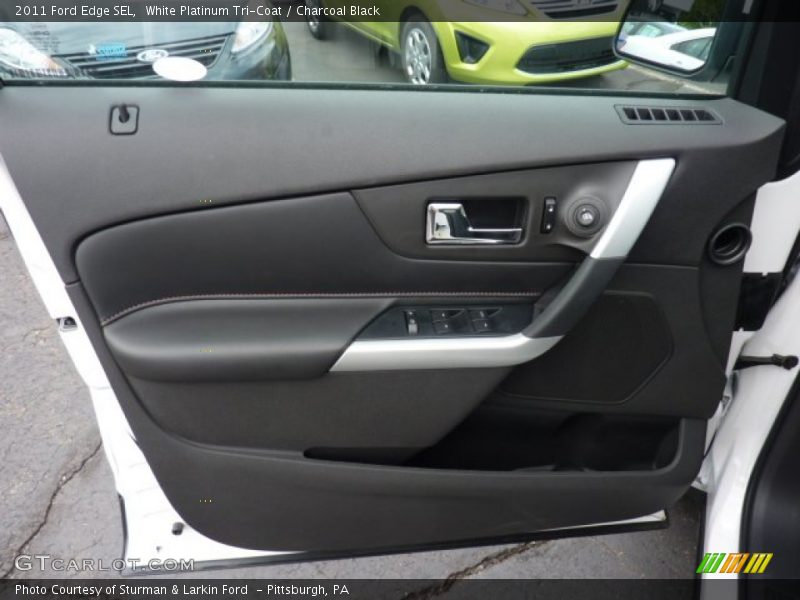 White Platinum Tri-Coat / Charcoal Black 2011 Ford Edge SEL