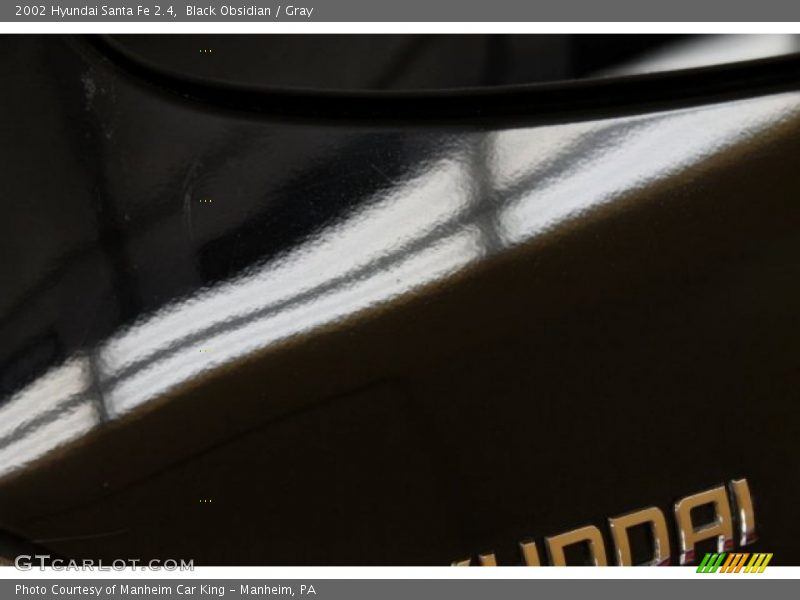 Black Obsidian / Gray 2002 Hyundai Santa Fe 2.4