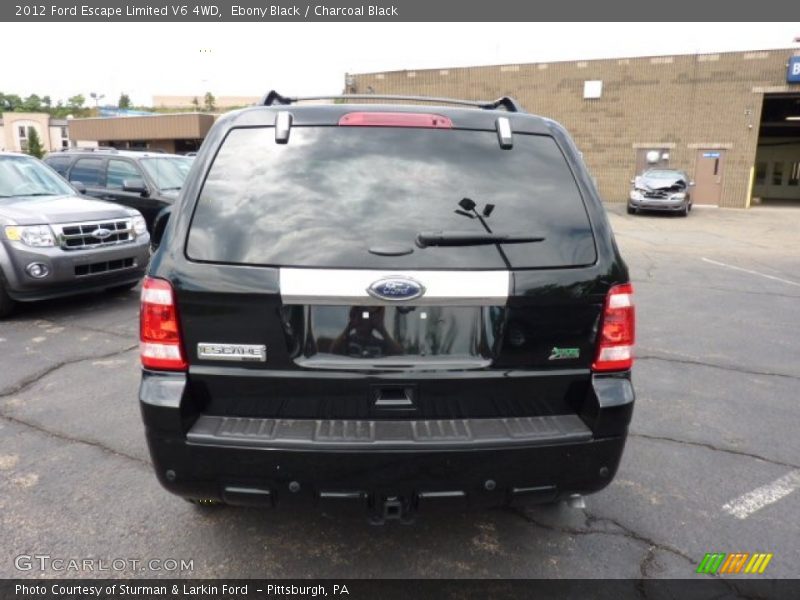 Ebony Black / Charcoal Black 2012 Ford Escape Limited V6 4WD