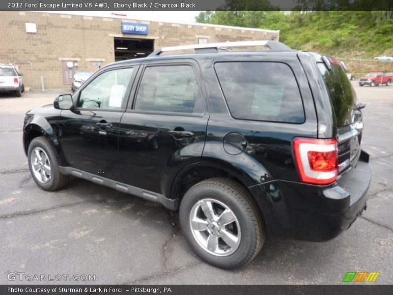 Ebony Black / Charcoal Black 2012 Ford Escape Limited V6 4WD