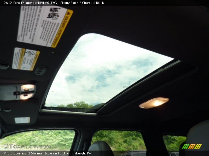 Ebony Black / Charcoal Black 2012 Ford Escape Limited V6 4WD