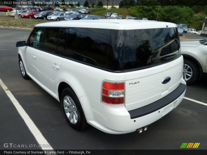 White Suede / Charcoal Black 2012 Ford Flex SE