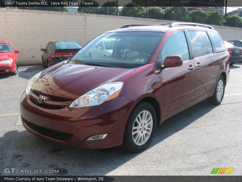 Salsa Red Pearl / Taupe 2007 Toyota Sienna XLE