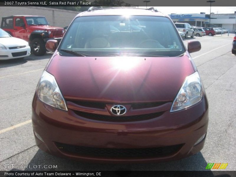 Salsa Red Pearl / Taupe 2007 Toyota Sienna XLE