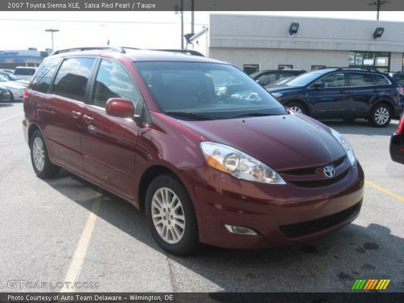 Salsa Red Pearl / Taupe 2007 Toyota Sienna XLE