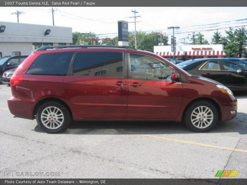 Salsa Red Pearl / Taupe 2007 Toyota Sienna XLE