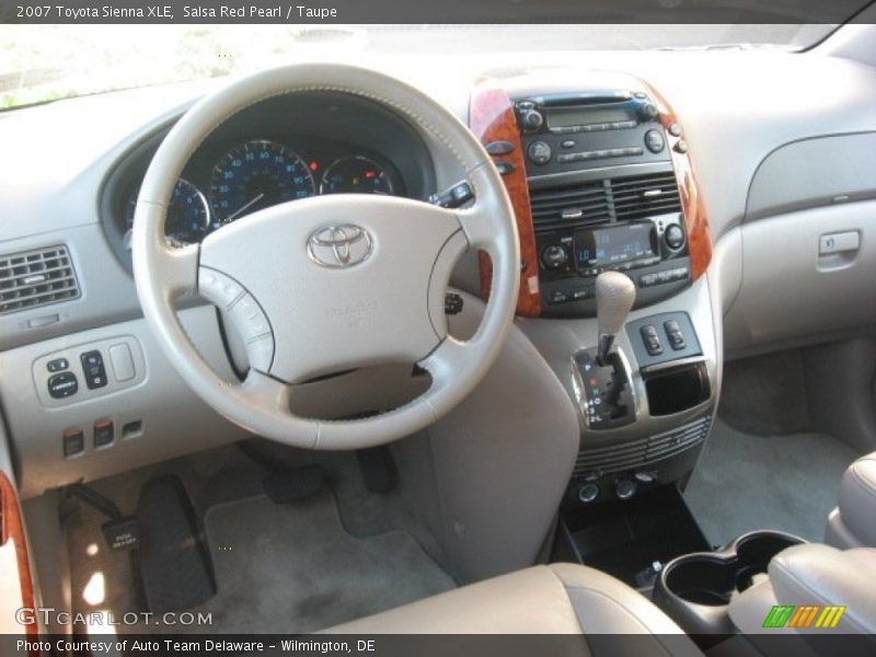 Salsa Red Pearl / Taupe 2007 Toyota Sienna XLE