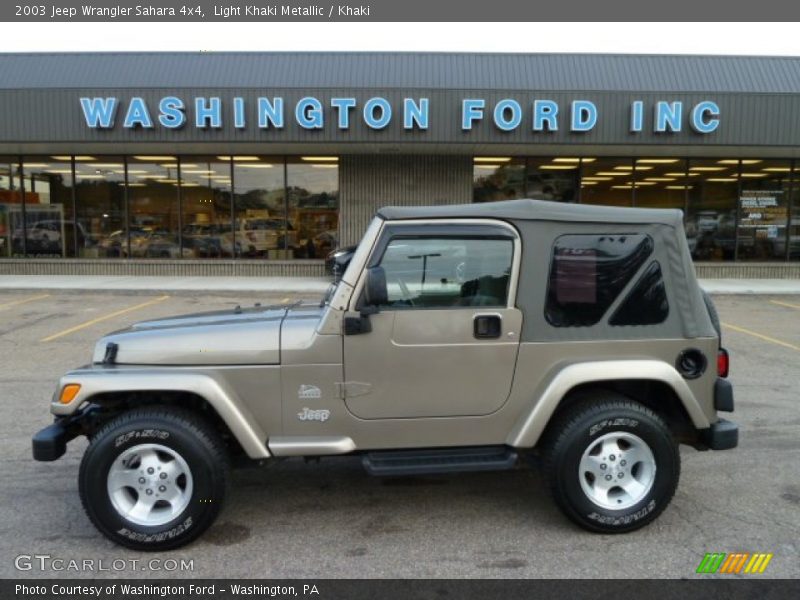 Light Khaki Metallic / Khaki 2003 Jeep Wrangler Sahara 4x4