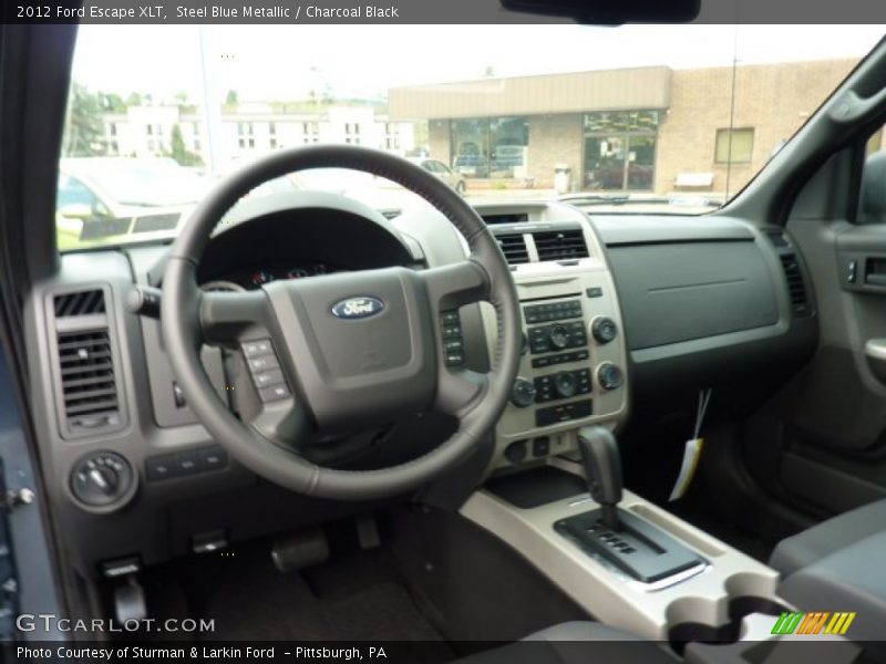 Steel Blue Metallic / Charcoal Black 2012 Ford Escape XLT