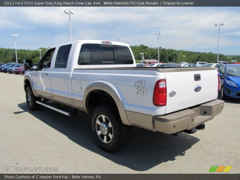 White Platinum Tri-Coat Metallic / Chaparral Leather 2011 Ford F350 Super Duty King Ranch Crew Cab 4x4