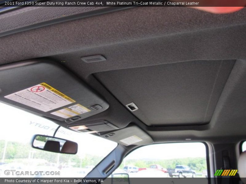 White Platinum Tri-Coat Metallic / Chaparral Leather 2011 Ford F350 Super Duty King Ranch Crew Cab 4x4