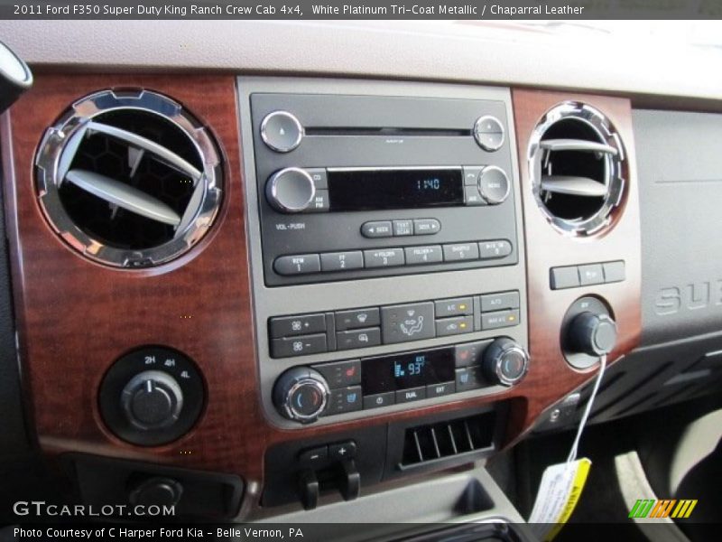 White Platinum Tri-Coat Metallic / Chaparral Leather 2011 Ford F350 Super Duty King Ranch Crew Cab 4x4
