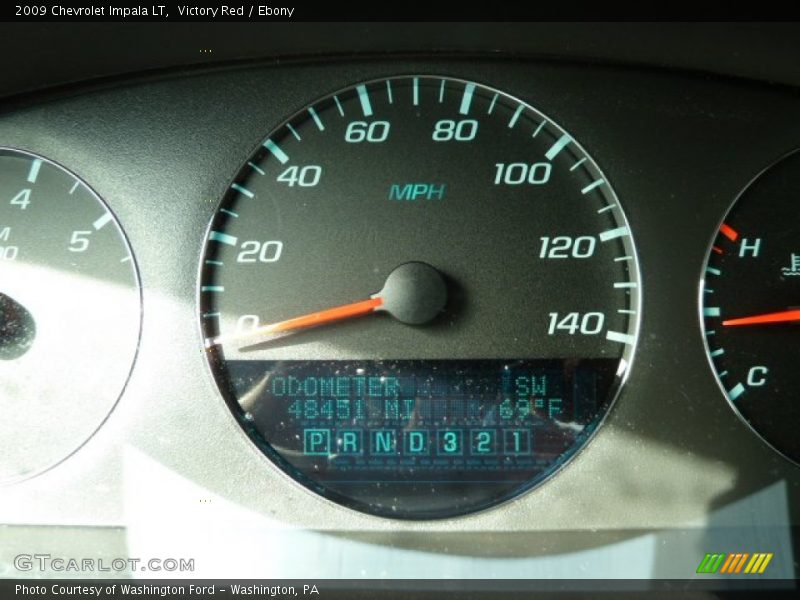 Victory Red / Ebony 2009 Chevrolet Impala LT