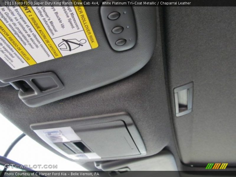White Platinum Tri-Coat Metallic / Chaparral Leather 2011 Ford F350 Super Duty King Ranch Crew Cab 4x4