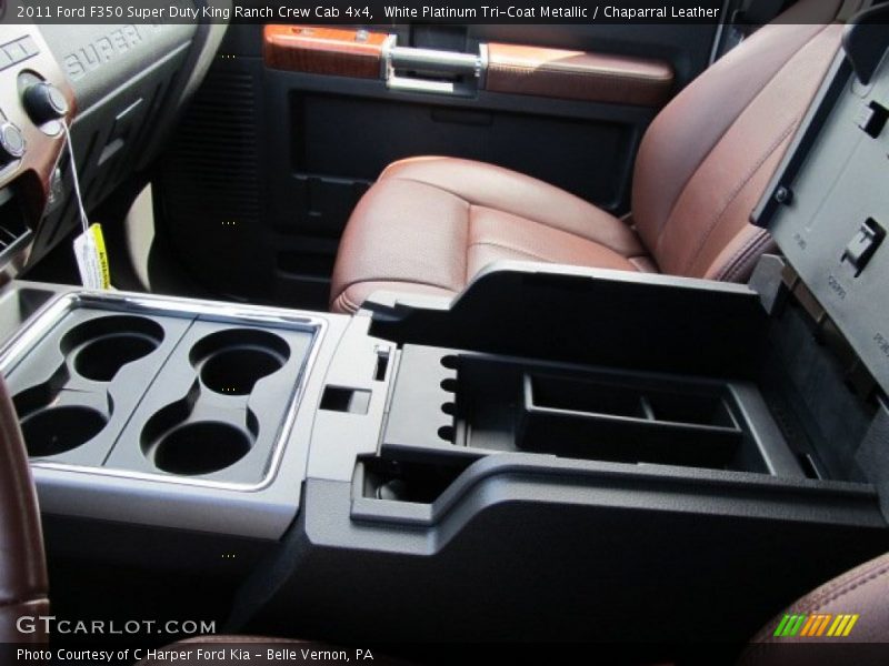 White Platinum Tri-Coat Metallic / Chaparral Leather 2011 Ford F350 Super Duty King Ranch Crew Cab 4x4