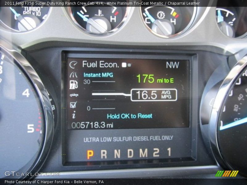 White Platinum Tri-Coat Metallic / Chaparral Leather 2011 Ford F350 Super Duty King Ranch Crew Cab 4x4