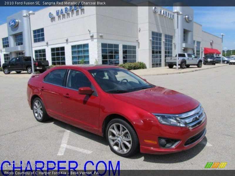 Sangria Red Metallic / Charcoal Black 2010 Ford Fusion SE