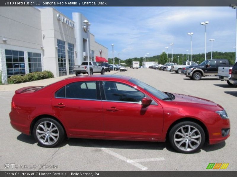 Sangria Red Metallic / Charcoal Black 2010 Ford Fusion SE