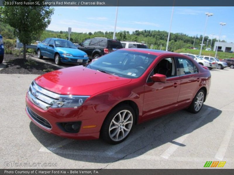 Sangria Red Metallic / Charcoal Black 2010 Ford Fusion SE