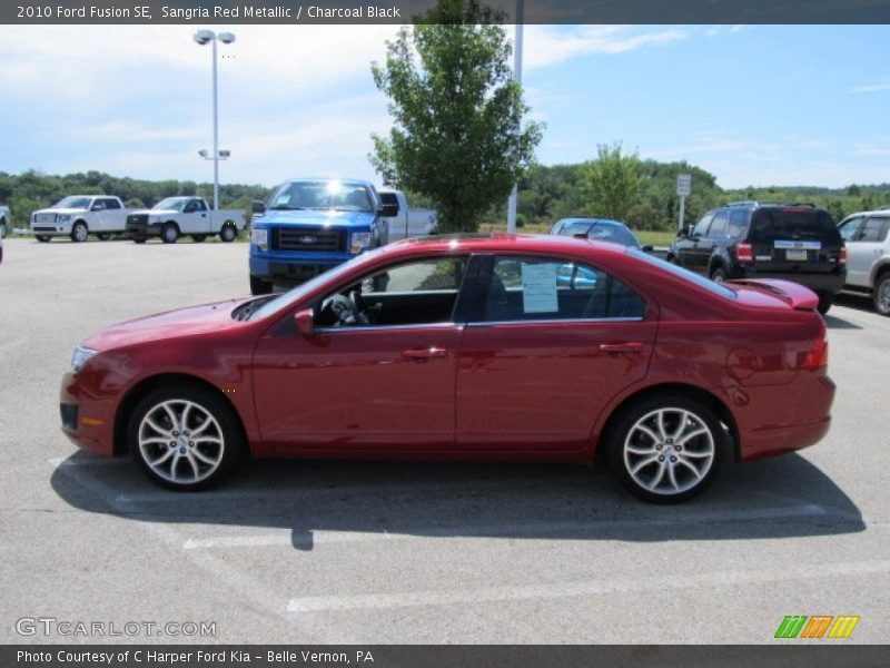 Sangria Red Metallic / Charcoal Black 2010 Ford Fusion SE