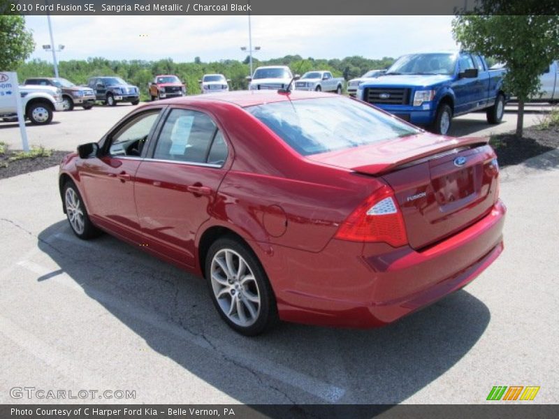 Sangria Red Metallic / Charcoal Black 2010 Ford Fusion SE