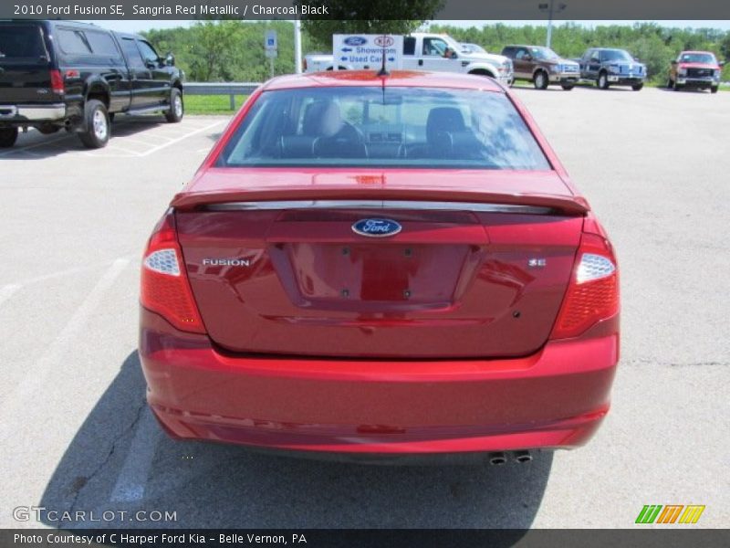 Sangria Red Metallic / Charcoal Black 2010 Ford Fusion SE