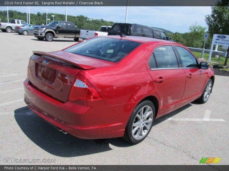Sangria Red Metallic / Charcoal Black 2010 Ford Fusion SE
