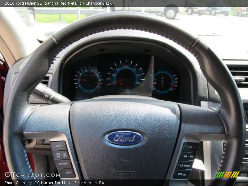 Sangria Red Metallic / Charcoal Black 2010 Ford Fusion SE