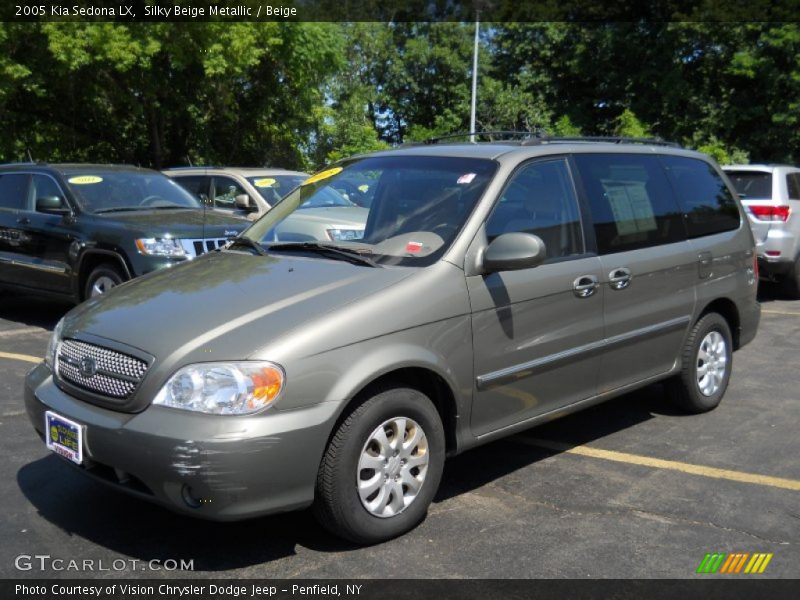 Silky Beige Metallic / Beige 2005 Kia Sedona LX