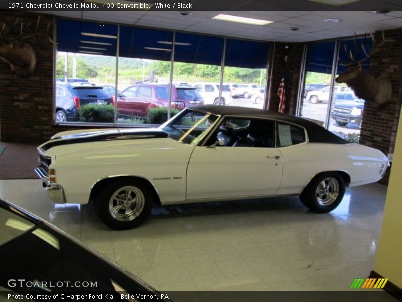 White / Black 1971 Chevrolet Chevelle Malibu 400 Convertible