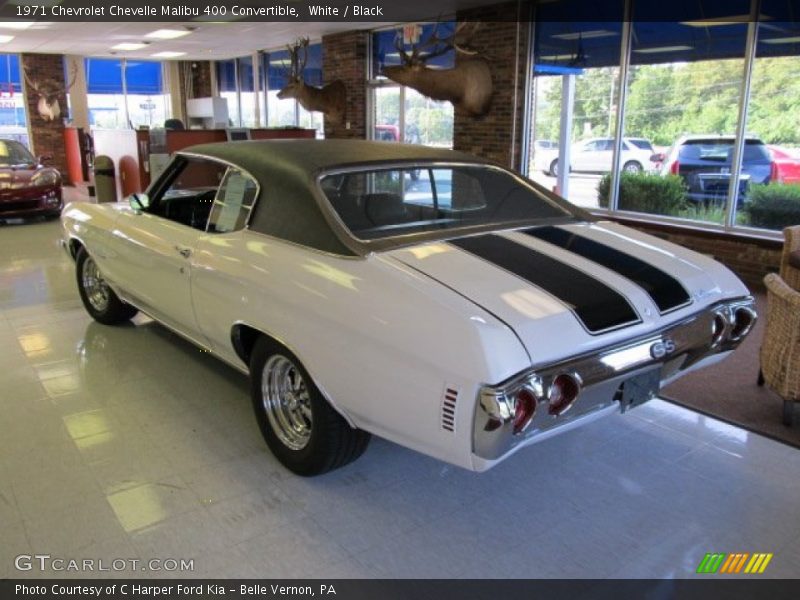 White / Black 1971 Chevrolet Chevelle Malibu 400 Convertible