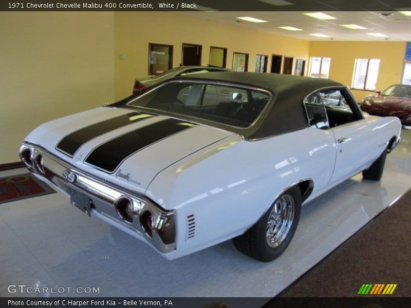 White / Black 1971 Chevrolet Chevelle Malibu 400 Convertible