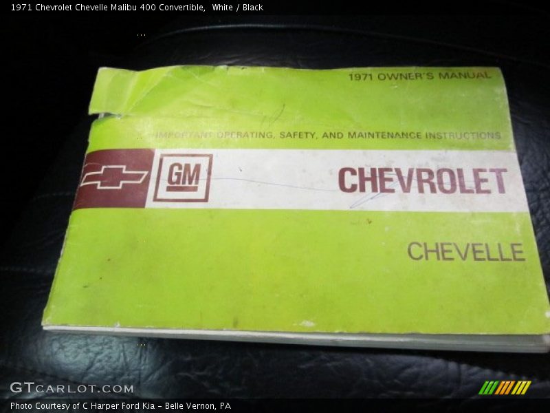 Books/Manuals of 1971 Chevelle Malibu 400 Convertible