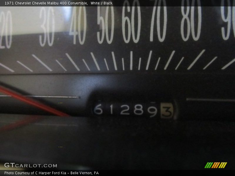 White / Black 1971 Chevrolet Chevelle Malibu 400 Convertible