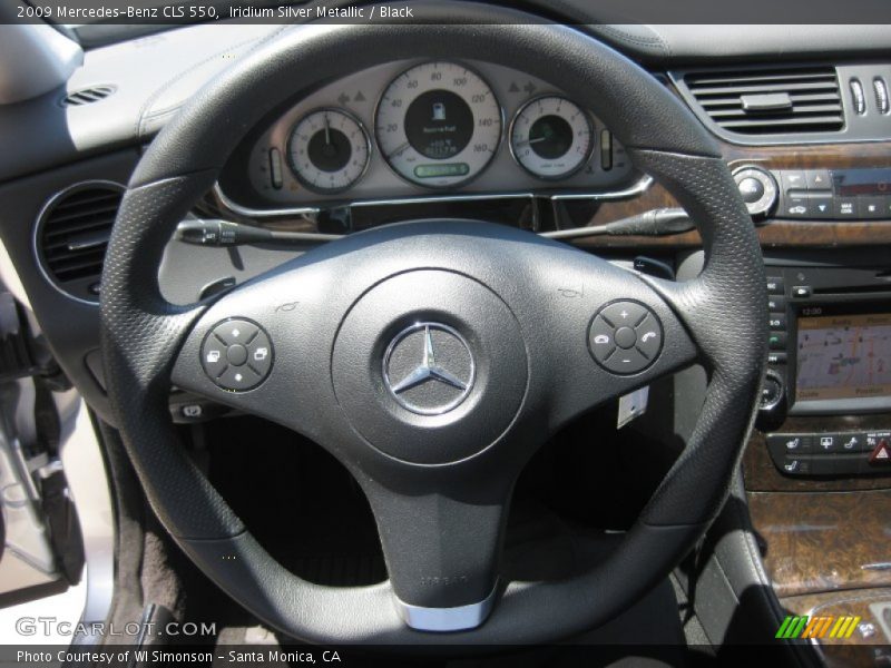 Iridium Silver Metallic / Black 2009 Mercedes-Benz CLS 550