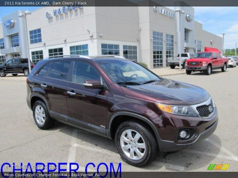 Dark Cherry / Black 2011 Kia Sorento LX AWD